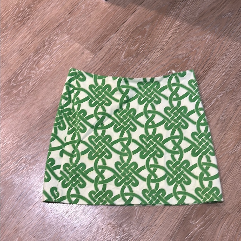 Green Patterned Skirt